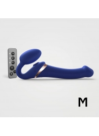 Синий безремневой страпон Multi Orgasm Size M с клиторальной стимуляцией - Strap-on-me - купить с доставкой в Костроме
