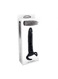 Чёрная насадка-фаллос для двойного проникновения INFLATABLE DILDO SLIM DONG  - 13,5 см. - Toyz4lovers - в Костроме купить с доставкой