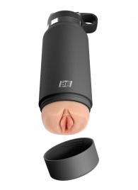 Серый мастурбатор в виде бутылки F*ck Flask - Pipedream - в Костроме купить с доставкой