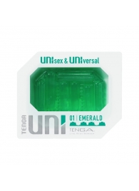 Зеленый мастурбатор-стимулятор Tenga Uni Emerald - Tenga - в Костроме купить с доставкой