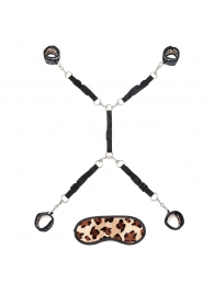 Леопардовая фиксация на матрас для рук и ног Classic Bedspreader - Lux Fetish - купить с доставкой в Костроме