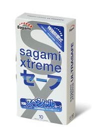 Презервативы Sagami Xtreme Ultrasafe с двойным количеством смазки - 10 шт. - Sagami - купить с доставкой в Костроме