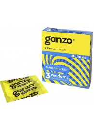Классические презервативы с обильной смазкой Ganzo Classic - 3 шт. - Ganzo - купить с доставкой в Костроме