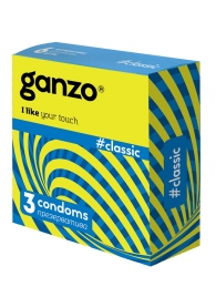 Классические презервативы с обильной смазкой Ganzo Classic - 3 шт. - Ganzo - купить с доставкой в Костроме
