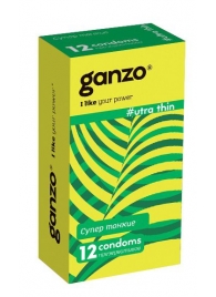Ультратонкие презервативы Ganzo Ultra thin - 12 шт. - Ganzo - купить с доставкой в Костроме