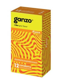 Ароматизированные презервативы Ganzo Juice - 12 шт. - Ganzo - купить с доставкой в Костроме