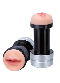 Двусторонний мастурбатор REALSTUFF 2 IN 1 HUMMER MOUTH   VAGINA - ротик и вагина - Dream Toys - в Костроме купить с доставкой