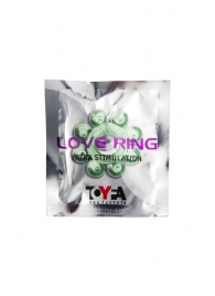 Зеленое эрекционное кольцо-цветок - Toyfa Basic - в Костроме купить с доставкой