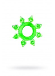 Зеленое эрекционное кольцо-звезда - Toyfa Basic - в Костроме купить с доставкой