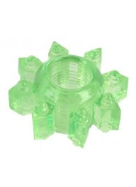 Зеленое эрекционное кольцо-звезда - Toyfa Basic - в Костроме купить с доставкой