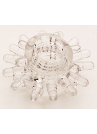 Прозрачное гелевое эрекционное кольцо с шипиками - Toyfa Basic - в Костроме купить с доставкой