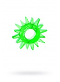 Зеленое эрекционное кольцо-солнце - Toyfa Basic - в Костроме купить с доставкой
