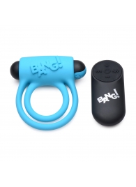 Голубое эрекционное виброкольцо 28X Remote Control Vibrating Cock Ring   Bullet - XR Brands - в Костроме купить с доставкой