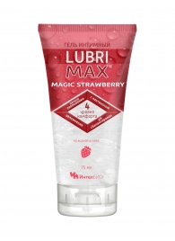 Интимный гель-смазка на водной основе Lubrimax Magic Strawberry - 75 мл. - ИнтелБИО - купить с доставкой в Костроме