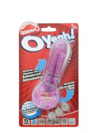 Фиолетовое эрекционное кольцо с вибрацией и пальчиком OYEAH PURPLE - Screaming O - в Костроме купить с доставкой