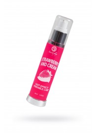 Массажное масло 2-в-1 с разогревающим эффектом и вкусом клубники со сливками - 50 мл. - Secret Play - купить с доставкой в Костроме