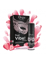 Съедобный жидкий вибратор Dual Vibe! со вкусом клубничного джина с тоником - 15 мл. - ORGIE - купить с доставкой в Костроме