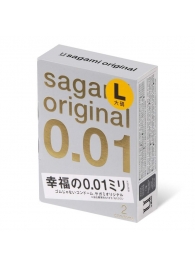 Презервативы Sagami Original 0.01 L-size увеличенного размера - 2 шт. - Sagami - купить с доставкой в Костроме