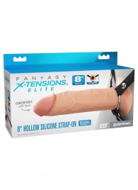 Полый страпон на ремнях 8’’ Hollow Silicone Strap-on - Pipedream - купить с доставкой в Костроме