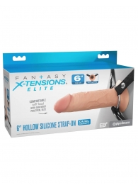 Полый страпон на ремнях 6’’ Hollow Silicone Strap-on - Pipedream - купить с доставкой в Костроме