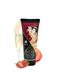 Массажный крем для тела с ароматом клубники и шампанского Sparkling Strawberry Wine - 200 мл. - Shunga - купить с доставкой в Костроме