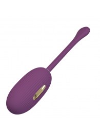 Фиолетовое виброяйцо с электростимуляцией Doreen - Baile - купить с доставкой в Костроме
