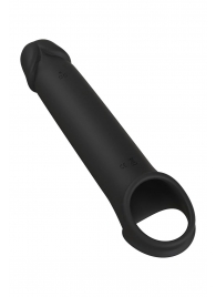 Черная насадка-удлинитель с вибрацией Vibrating Extender With Remote - Dream Toys - в Костроме купить с доставкой