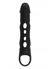 Черная насадка-удлинитель Vibrating Extender With Remote с вибрацией - Dream Toys - в Костроме купить с доставкой