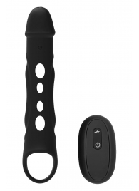 Черная насадка-удлинитель Vibrating Extender With Remote с вибрацией - Dream Toys - в Костроме купить с доставкой
