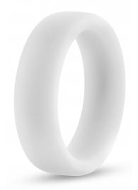 Белое люминесцентное эрекционное кольцо Silicone Glo Cock Ring - Blush Novelties - в Костроме купить с доставкой
