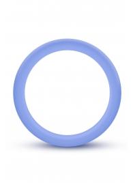 Голубое люминесцентное кольцо Silicone Glo Cock Ring - Blush Novelties - в Костроме купить с доставкой