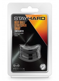 Черное эрекционное кольцо на мошонку Beef Ball Stretcher Snug - Blush Novelties - в Костроме купить с доставкой