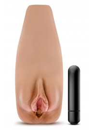 Маструбатор-вагина с вибрацией Soft   Wet Renata Realistic Tan Masturbator - Blush Novelties - в Костроме купить с доставкой