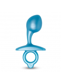 Голубая анальная пробка для массажа простаты Bulb Silicone Prostate Plug - 10,7 см. - b-Vibe - в Костроме купить с доставкой