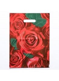 Пакет с цветочным принтом и вырубной ручкой (30х40 см) - Сима-Ленд - купить с доставкой в Костроме