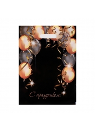 Пакет с вырубной ручкой и принтом в виде шариков (30х40 см) - Сима-Ленд - купить с доставкой в Костроме