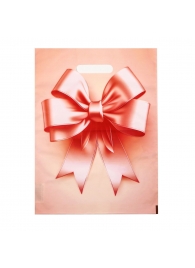 Пакет с принтом в виде банта с вырубной ручкой (30х40 см) - Сима-Ленд - купить с доставкой в Костроме