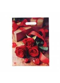 Пакет с принтом в виде роз (31х40 см) - Сима-Ленд - купить с доставкой в Костроме