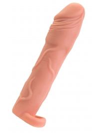 Телесная удлиняющая насадка с подхватом - 19 см. - ToyFa - в Костроме купить с доставкой