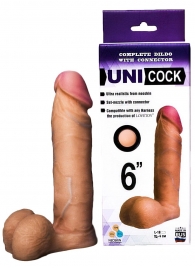 Насадка для страпона фаллической формы UNICOCK 6  - 18 см. - LOVETOY (А-Полимер) - купить с доставкой в Костроме