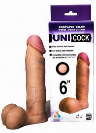 Насадка для страпона фаллической формы UNICOCK 6  - 18 см. - LOVETOY (А-Полимер) - купить с доставкой в Костроме