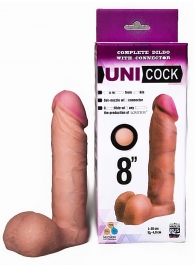Фаллическая насадка для страпона UNICOCK 8  - 20 см. - LOVETOY (А-Полимер) - купить с доставкой в Костроме