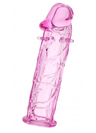 Розовая насадка фаллической формы - 12,5 см. - A-toys - в Костроме купить с доставкой