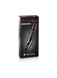 Вибратор с электростимуляцией Sizzling Simon Black Edition - 27 см. - MyStim - купить с доставкой в Костроме
