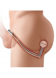 Кольцо на пенис с анальным стимулятором Stainless Steel Anal Hook   Cock Ring - BlueLine - в Костроме купить с доставкой