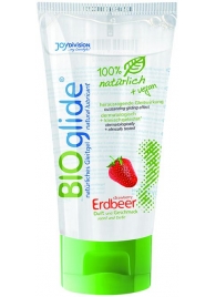 Гель-смазка на водной основе с ароматом клубники BioGlide - 80 мл. - Joy Division - купить с доставкой в Костроме