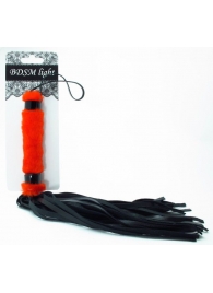 Нежная плеть с красным мехом BDSM Light - 43 см. - БДСМ Арсенал - купить с доставкой в Костроме