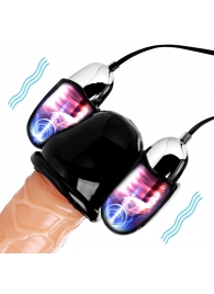 Черная стимулирующая насадка для головки полового члена Multi Speed Vibrating Penis Head Teaser - XR Brands - в Костроме купить с доставкой
