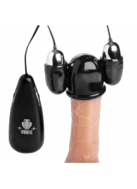 Черная стимулирующая насадка для головки полового члена Multi Speed Vibrating Penis Head Teaser - XR Brands - в Костроме купить с доставкой
