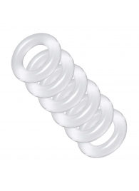 Комплект из 6 прозрачных эрекционных колец Ring Master Custom Ball Stretcher Kit - XR Brands - в Костроме купить с доставкой